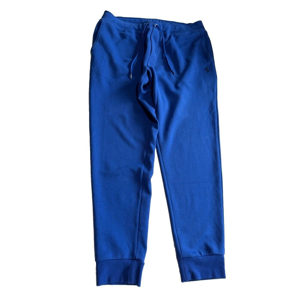 Polo Ralph Lauren Men's Double Knit Blue Jogger Sweatpants Size Large